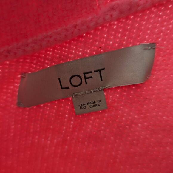 Loft Cardigan Size XS Barbiecore Concert Brunch Party Bright Pink Star Picnic - Picture 10 of 11